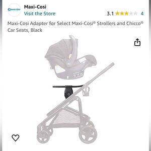 Maxi-Cosi Adapter for Select Maxi-Cosi® Strollers and Chicco® Car Seats, Black